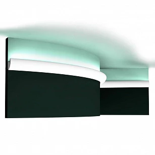 Карниз потолочный Orac Decor CX188F гибкий 2000x30x34 в интерьере