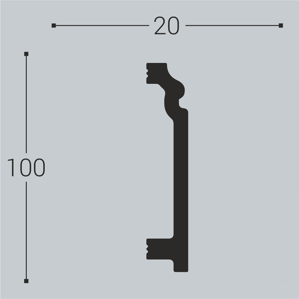 Плинтус напольный Bello Deco XPS П4 100х20х2000