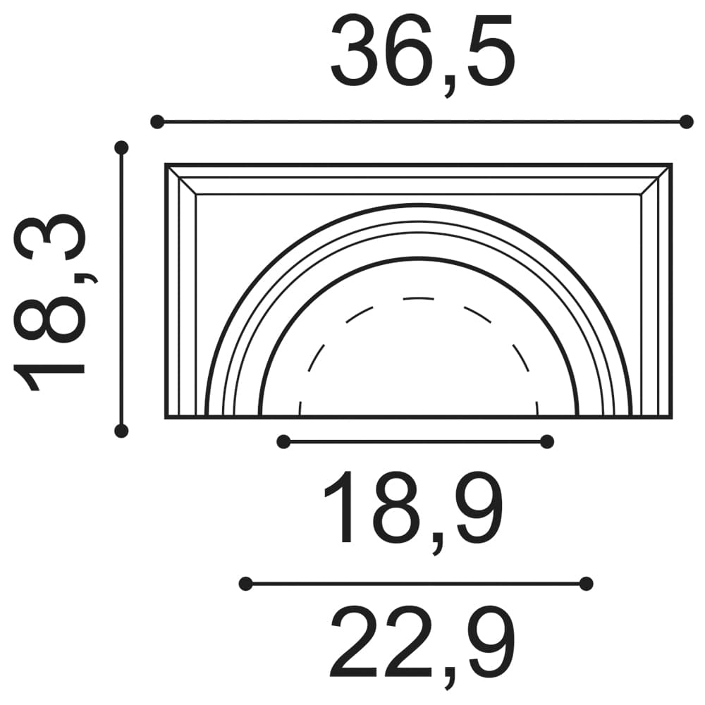 Капитель полуколонны Orac Decor K1111 365х183х300