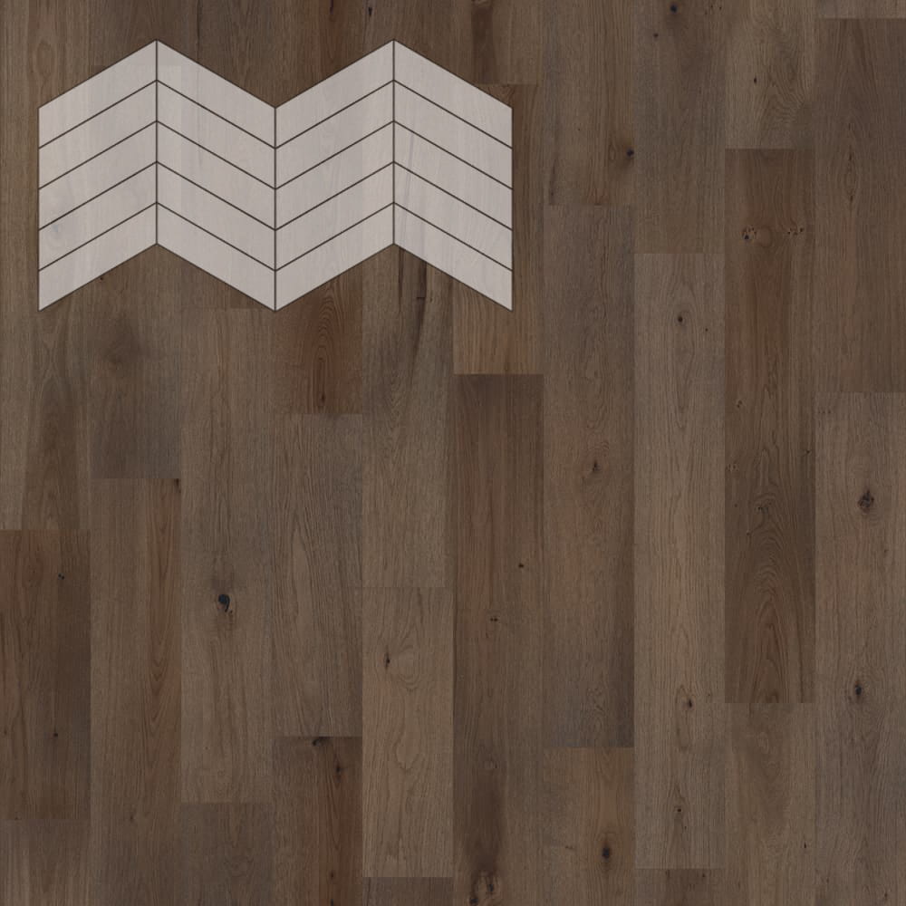 Паркет Елка Французская Lab Arte Chevron Дуб Селект Кайт лак 400/348х90х14/3/60°