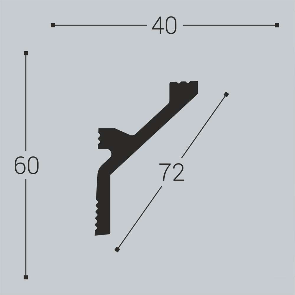 Карниз Bello Deco XPS К12 60х40х2000