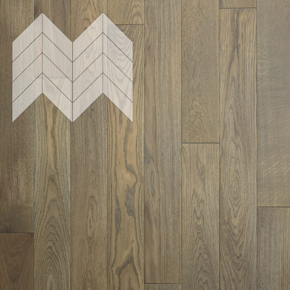 Паркет Елка Французская Lab Arte Chevron Дуб Рустик Gris лак 600/450х150х14/3/45°