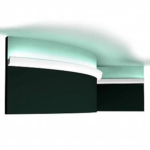 Карниз потолочный Orac Decor CX189F гибкий 2000x27x27 в интерьере