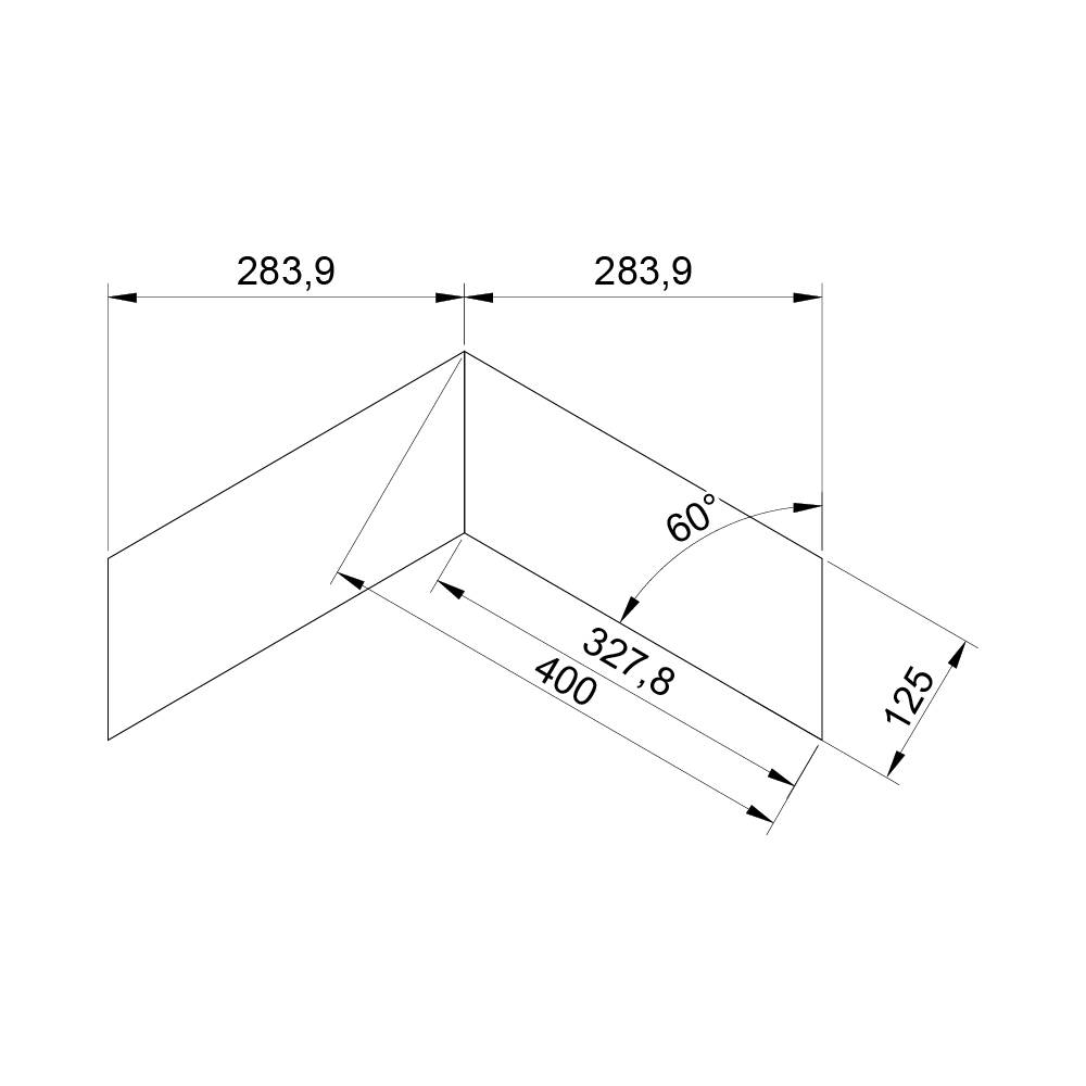 Паркет Елка Французская Lab Arte Chevron Дуб Натур Затертый лак 400/328х125х14/3/60°