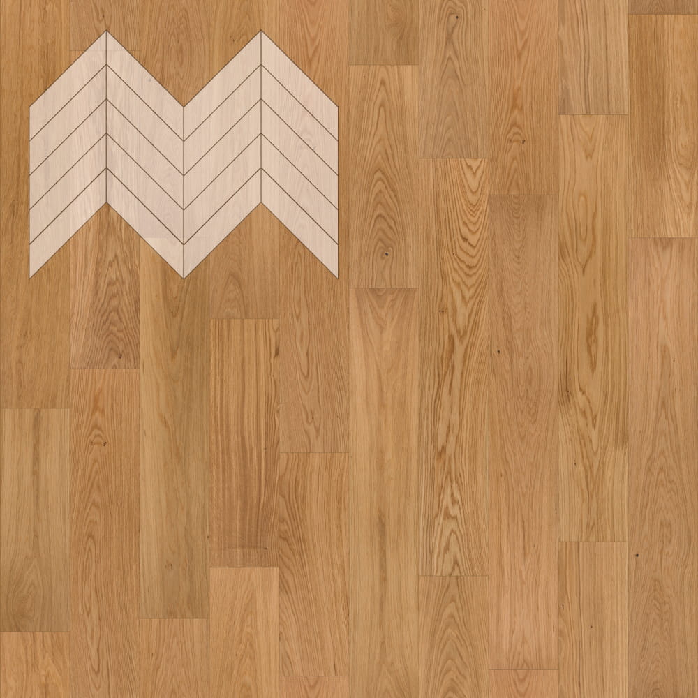 Паркет Елка Французская Lab Arte Chevron Дуб Рустик лак 600/490х110х14/3/45°