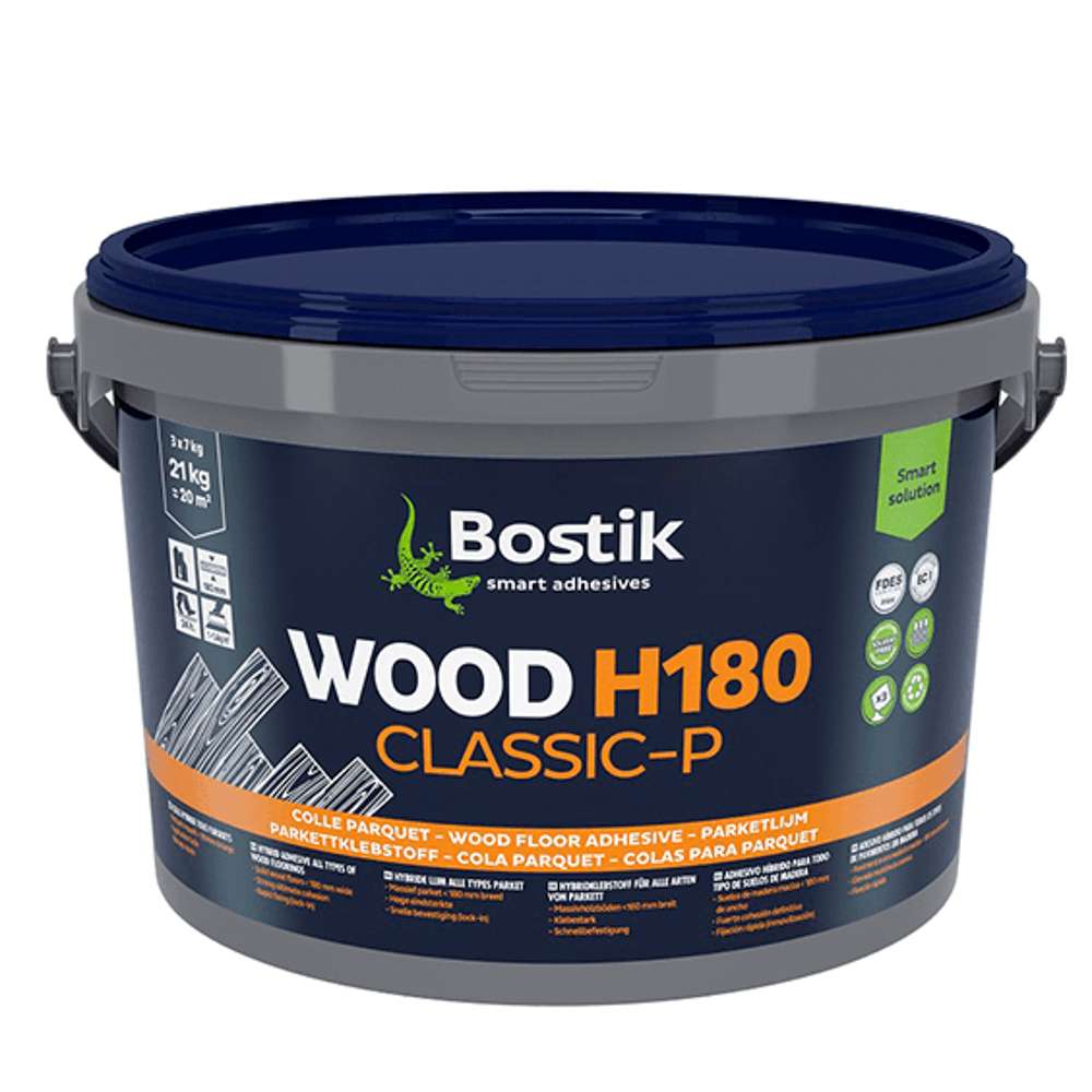 1K MS-полимерный клей для паркета BOSTIK WOOD H180 CLASSIC 21кг